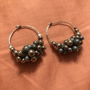 🌵Anthro Vintage Sterling Silver Hoop Earrings💕